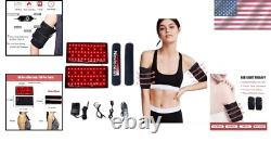 Infrared Red Light Therapy Arm Belt 2Pcs Adjustable Pain Relief for Joints