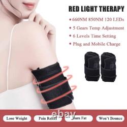 Infrared Red Light Therapy Arm Belt 2Pcs Adjustable Pain Relief for Joints