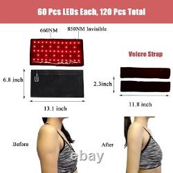 Infrared Red Light Therapy Arm Belt 2Pcs Adjustable Pain Relief for Joints
