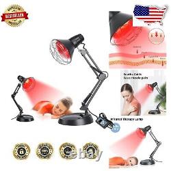 Infrared Red Light Therapy Lamp with 150W Bulb Adjustable Pain Relief Device