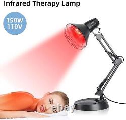 Infrared Red Light Therapy Lamp with 150W Bulb Adjustable Pain Relief Device