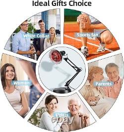 Infrared Red Light Therapy Lamp with 150W Bulb Adjustable Pain Relief Device
