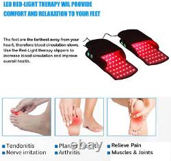 LED Infrared Red Light Therapy Slippers for Foot Neuropathy Joint Pain Relief