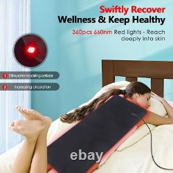 LED Red Light Therapy Pad Infrared Full Body Mat Device Back Muscle Pain Relief