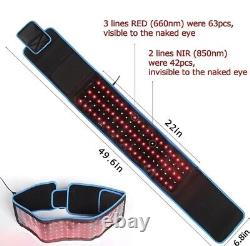 Laser Lipo LED Red Light Therapy Belt Pain Relief Near Infrared Weight Loss Fast