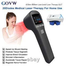 Laser Therapy Machine Powerful Red Light Pain Relief for Vet Human LLLT 4X808nm