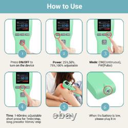 Medical 808nm Laser Therapy Device for Deep Joint Pain Surface Wound Treatment