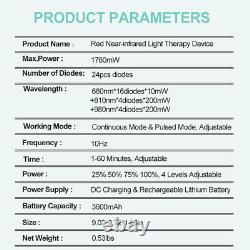 Medical Cold Laser Therapy for Pain 660nm+810nm+980nm NIR Light Therapy Device