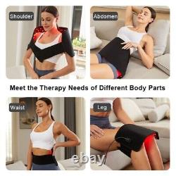 Near Infrared For Neck Back Pain Relief, Red Light Therapy Waist Wrap Pad Belt