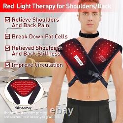 Near Infrared Red Light Therapy Shoulder Wrap Pad Belt For Neck Back Pain Relief