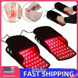 Pair LEDS Infrared Red Light Therapy Foot Neuropathy Joint Pain Relief SlipperMk