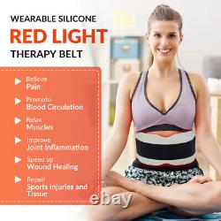 Portable 24W Heated Neck Wrap Red Near Infra Light Therapy Pad for Pain Relief