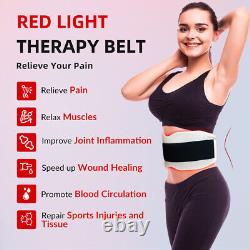 Portable 24W Heating Pad for Back Pain Relief Body Wrap Belt Red Light Therapy