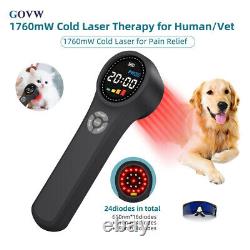 Powerful 1760mW Cold Laser Therapy Body Pain Relief Device Soft Lazer Cats/Dogs