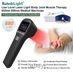 Professional Cold Laser Therapy Device for Tennis Elbow Pain Relief 808nm+650nm