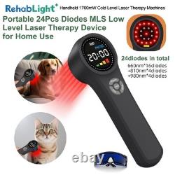 Red 1760mW Class 4 Laser Therapy Device Pain Relief with Infrared Light Machines