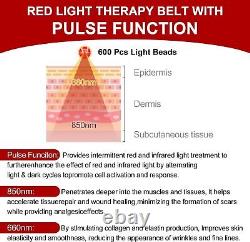 Red Light 650nm+850nm Infrared Light Therapy Pad Panel For Full Body Pain Relief