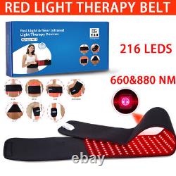 Red Light Therapy Belt Near Infrared Wrap 216pcs LED Heat Pad Body Pain Relief