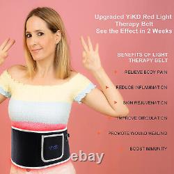 Red Light Therapy Belt w 10000mAh Power Bank Near Infrared Light for Pain Relief