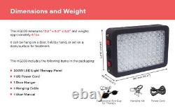 Red Light Therapy Device 300W LED Red/Near-Infrared 660nm/850nm with Hanging Kit