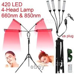 Red Light Therapy Lamp LED Infrared Panel Device 660nm&850nm Adjust Floor Stand