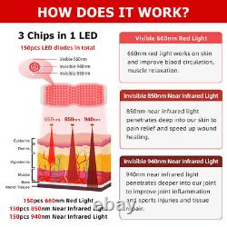 Red Light Therapy Pad Infrared LED Mat Belt Device Body Back Muscle Pain Relief