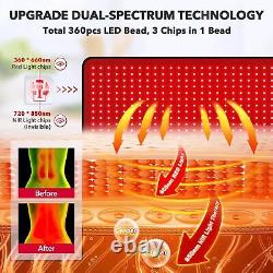Red Light Therapy Pad LED Infrared Therapy Mat for Back Shoulder Pain Relief