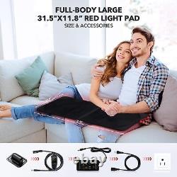 Red Light Therapy Pad LED Infrared Therapy Mat for Back Shoulder Pain Relief