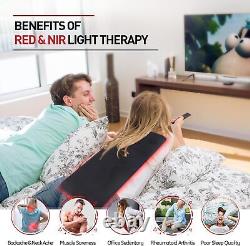 Red Light Therapy Pad LED Infrared Therapy Mat for Back Shoulder Pain Relief