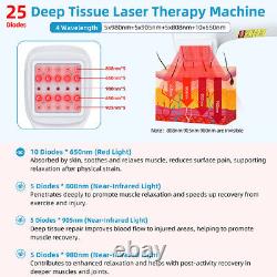 Touchscreen 2.5W Cold Laser Therapy Device For Pain Relief 650/808nm 905nm 980nm