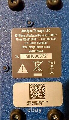 Used Anodyne Therapy System Model 120-2L- Infrared Light Pain Relief with 2 Pads