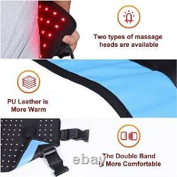 Vibration Massager Waist Belt For Back Pain Relief Infrared Red Light Therapy