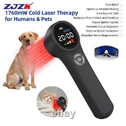 ZJZK 1760mW 660nm+810nm+980nm Cold Laser Low Level Light Therapy Device for Pain