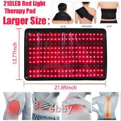 210 LED 30W Thérapie par la lumière rouge infrarouge proche pour soulager la douleur de la ceinture de pad wrap US