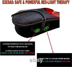 2 Chaussons LED Thérapie par Lumière Rouge Infrarouge POUR Neuropathie du Pied Soulagement de la Douleur Articulaire