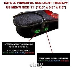 2 Chaussons LED Thérapie par la Lumière Infrarouge Rouge pour le Soulagement de la Douleur aux Articulations Neuropathiques du Pied