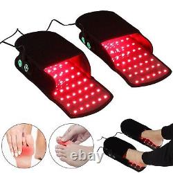 2 Chaussons LED Thérapie par la lumière infrarouge pour soulager la douleur neuropathique aux pieds et aux articulations