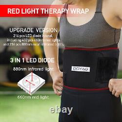 2 EN 1 Ceinture de taille pour thérapie par la lumière rouge à LED infrarouge proche pour soulager la douleur