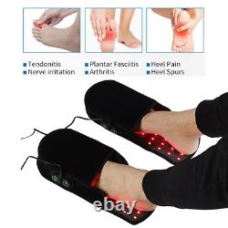 2 Pantoufles LED de thérapie de lumière rouge infrarouge pour le soulagement de la douleur neuropathique et articulaire aux pieds