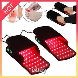 2 Pantoufles à LED infrarouge pour la thérapie par la lumière rouge pour soulager la douleur neuropathique des pieds et des articulations