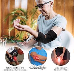 2pcs Red Led Light Knee Therapy Device Près D'une Plaque De Chauffage Infrarouge Pour Soulager La Douleur