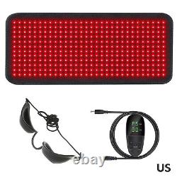 360 LEDs 850 et 660nm Tapis de thérapie par la lumière rouge pour le soulagement des douleurs musculaires du dos avec infrarouge