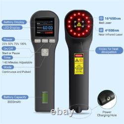 Appareil de Thérapie au Laser Froid de Grade Médical LLLT 20 Diodes Lumière NIR pour Soulagement de la Douleur