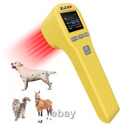 Appareil de thérapie au laser froid ZJZK Portable Thérapie par la lumière rouge Soulage la douleur des humains et des animaux de compagnie