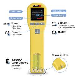 Appareil de thérapie au laser froid ZJZK Portable Thérapie par la lumière rouge Soulage la douleur des humains et des animaux de compagnie