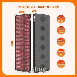 Appareil de thérapie par la lumière rouge de 2400w 1500w pour tout le corps avec lumière infrarouge proche et télécommande