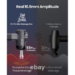 Bob et Brad X6 Pro Max Pistolet de massage avec tête métallique chaude et froide pour soulager la douleur