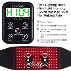 Ceinture de massage par vibration infrarouge sans fil avec batterie externe