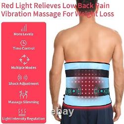 Ceinture de taille à vibrations électriques avec thérapie par lumière rouge infrarouge LED pour soulager la douleur