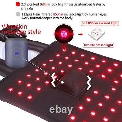 Ceinture de taille à vibrations électriques avec thérapie par lumière rouge infrarouge LED pour soulager la douleur